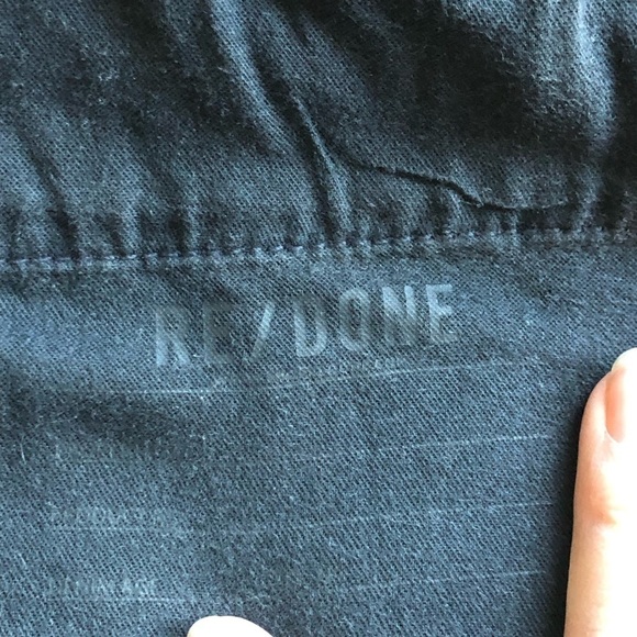 Re/Done Originals Cut Off Shorts Distressed Faded Coal Size 28 - Picture 9 of 13